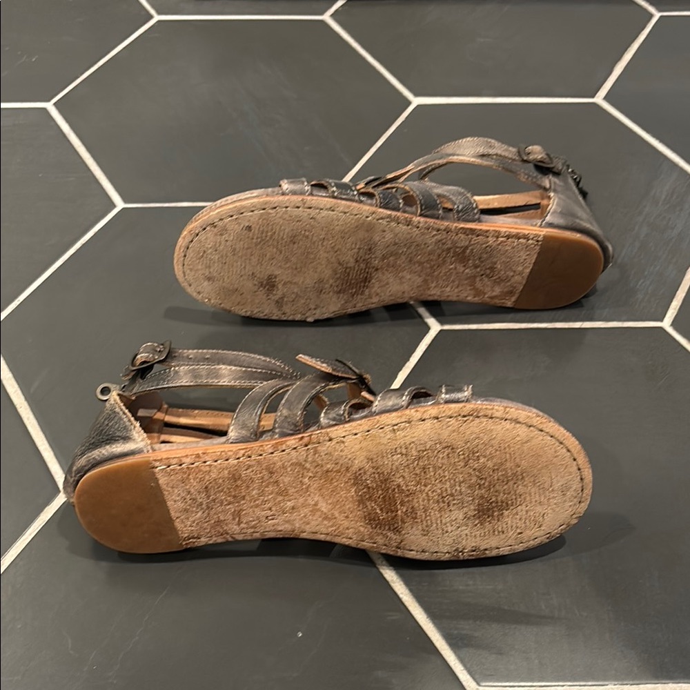 💥 Bed|Stü Miya Sandals - Size 9.5 - Pewter/Graphite Distressed 💥 - Picture 4 of 6